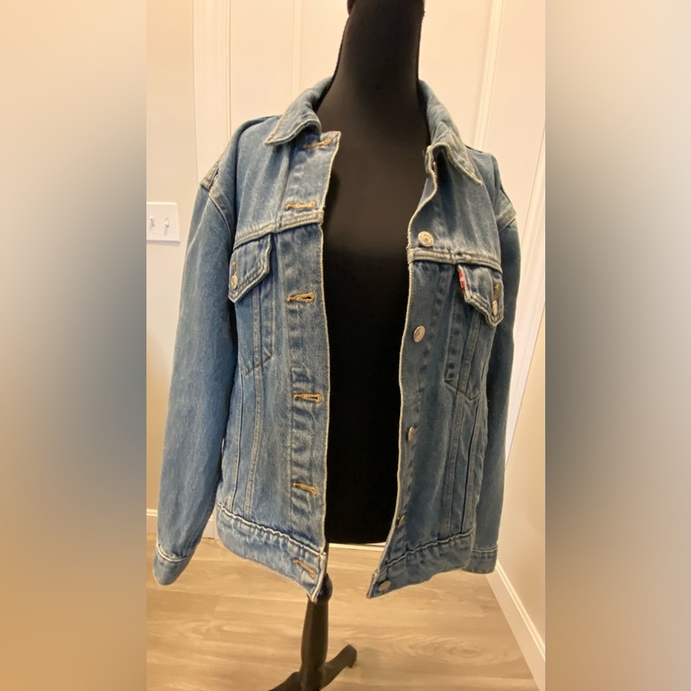 Levi's Original Blue Denim Dungaree Trucker-Classic Vintage Fit Jacket Cotton